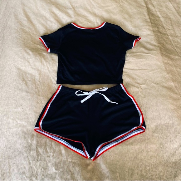 Pants - 2 piece coord set shorts and t shirt
